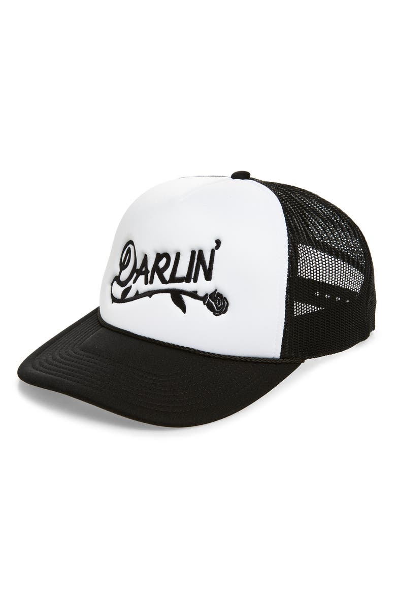 Local Beach Darlin
 Trucker Hat, Main, color, Black/ White