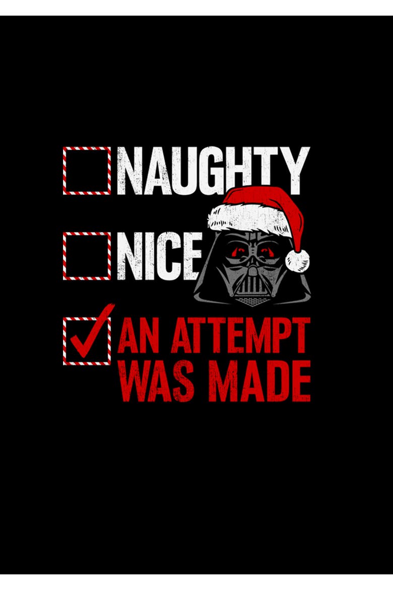 Boy's Star Wars Christmas Vader Attempt Made  Pull Over Hoodie, Alternate, color, Black