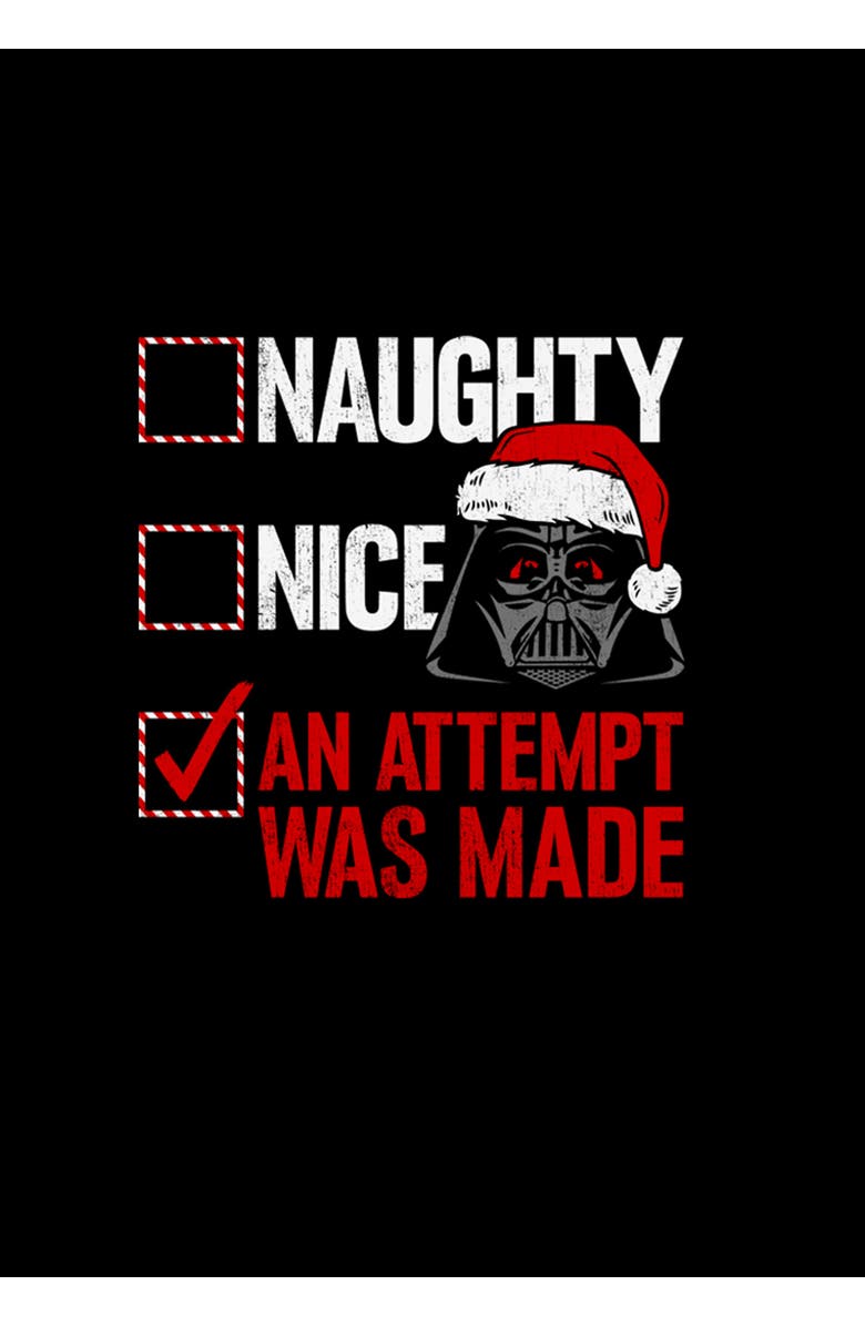 Star Wars Boy's Star Wars Christmas Vader Attempt Made  Pull Over Hoodie, Alternate, color, Black