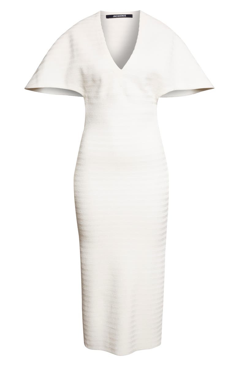 Jacquemus La Robe Maille Stanton Midi Dress, Main, color, White