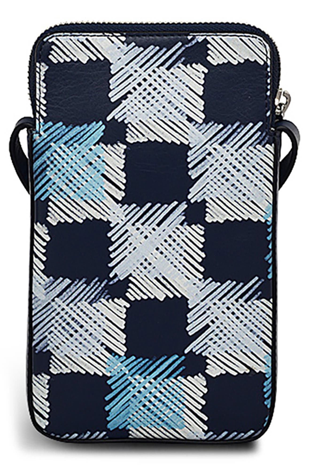 Radley Check Me Out Medium Phone Crossbody Bag, Alternate, color, Ink