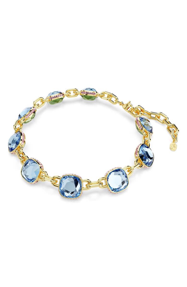 Swarovski Chroma Twist Crystal Station Collar Necklace, Alternate, color, Blue