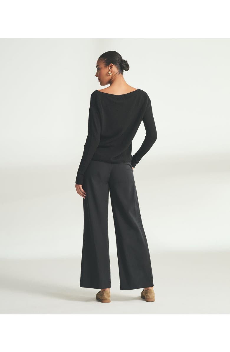 NAADAM Lightweight Cashmere Boatneck Sweater, Alternate, color, Black