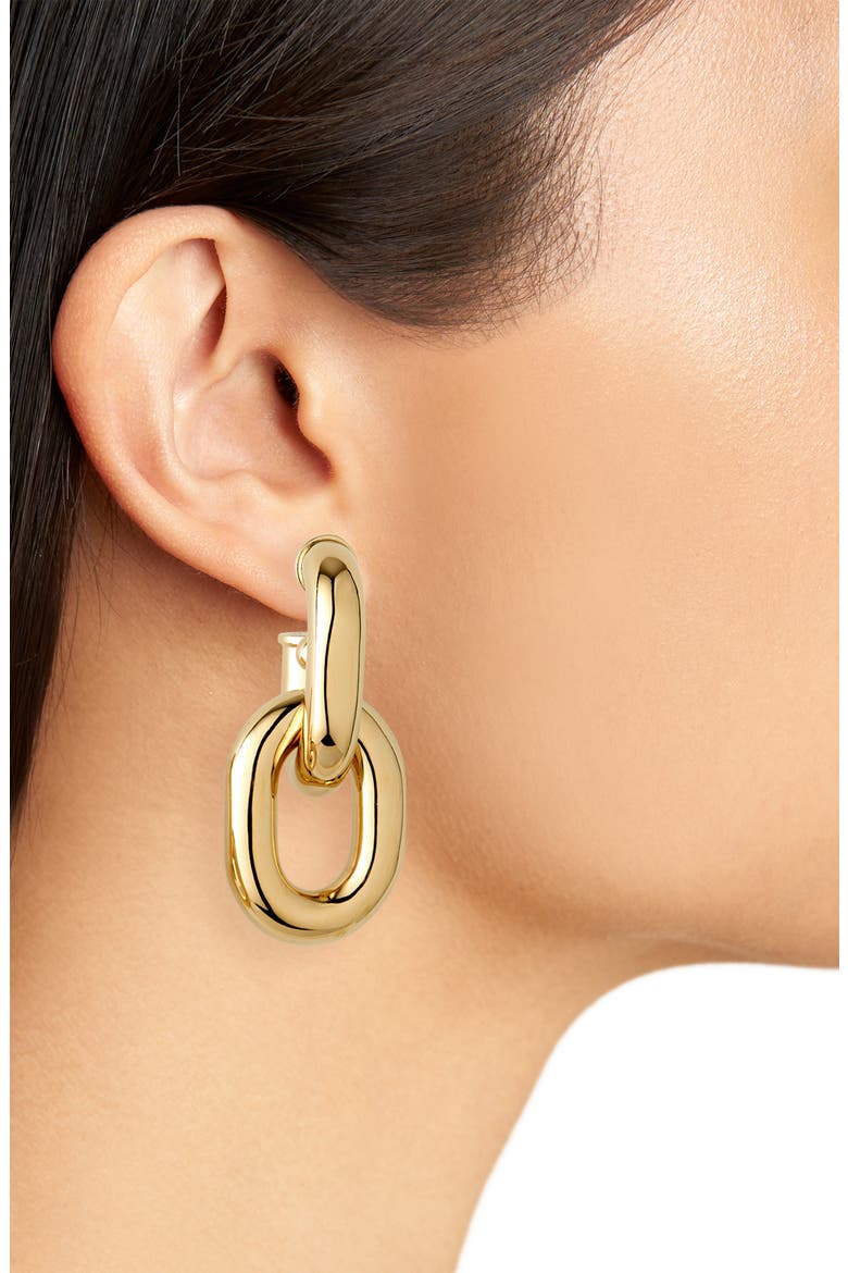 XL Link Drop Earrings, Alternate, color, P710 GOLD