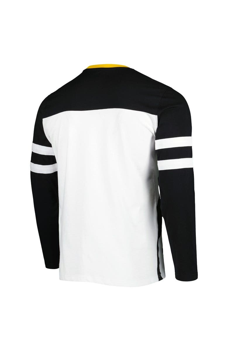 STARTER Men's Starter Black/White Pittsburgh Steelers Halftime Long Sleeve T-Shirt, Alternate, color, 