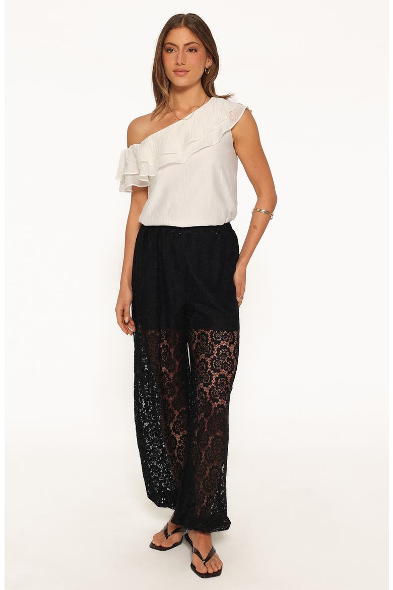Chloe High Waist Balloon Lace Pants, Alternate, color, BLACK