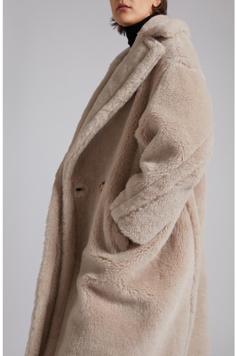 Tedgirl Oversize Double Breasted Alpaca Blend Coat, Alternate, color, BEIGE