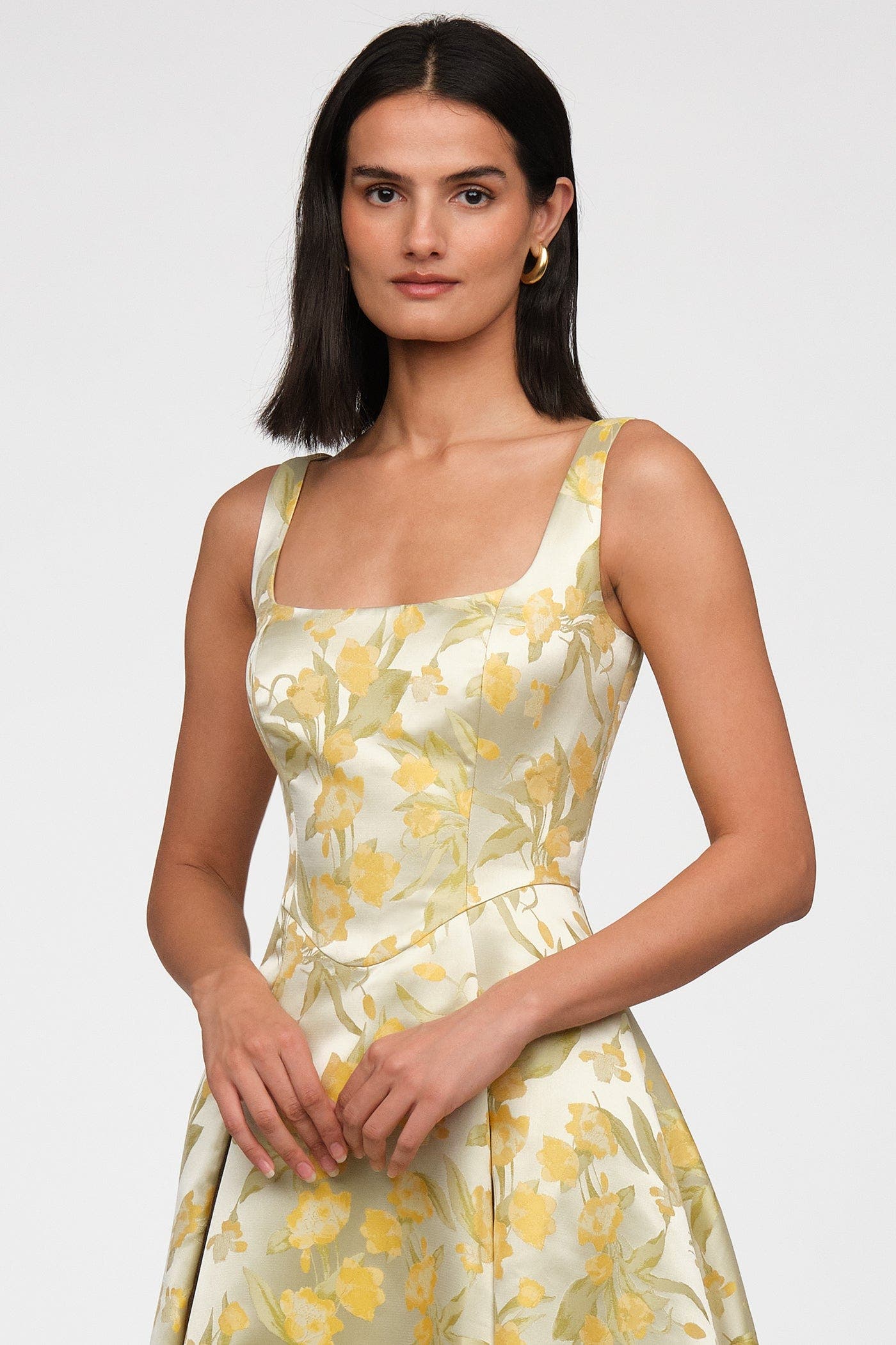 Theia Julie Basque Waist Dress (Women) | Nordstrom