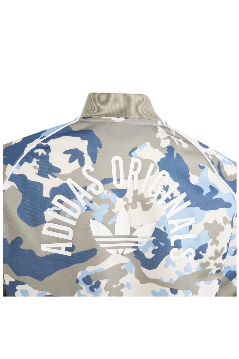 Kids' Camo Superstar Track Jacket, Alternate, color, SILVER PEBBLE