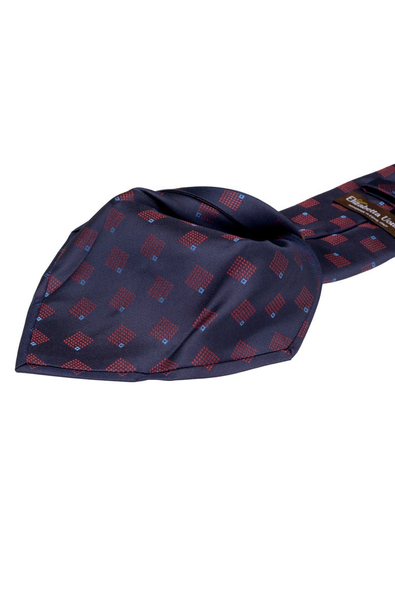 Siena - Extra Long Silk Jacquard Tie for Men, Alternate, color, Navy