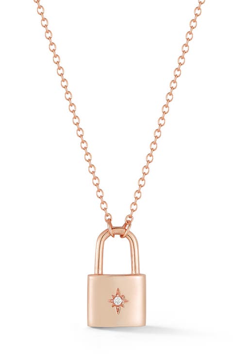 Star Padlock Pendant Necklace