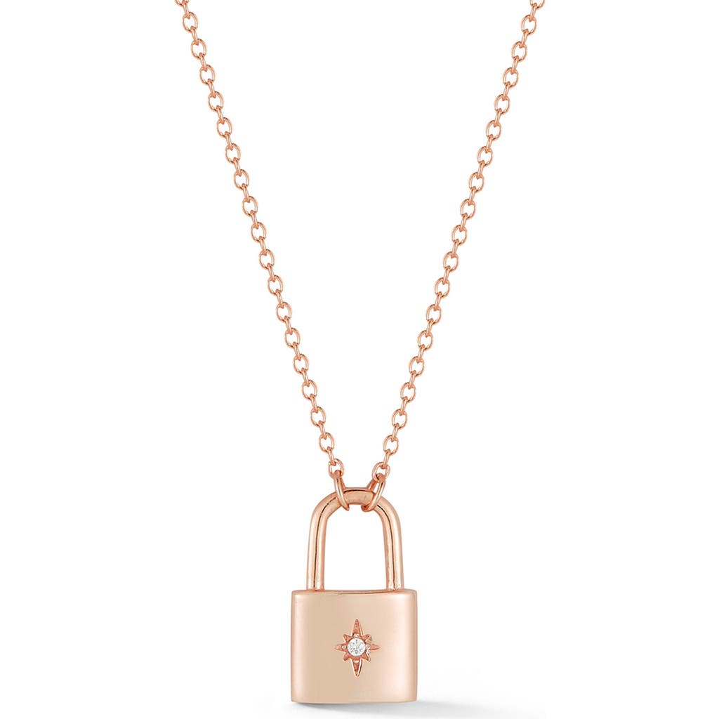 Glaze Jewelry Star Padlock Pendant Necklace In Gold
