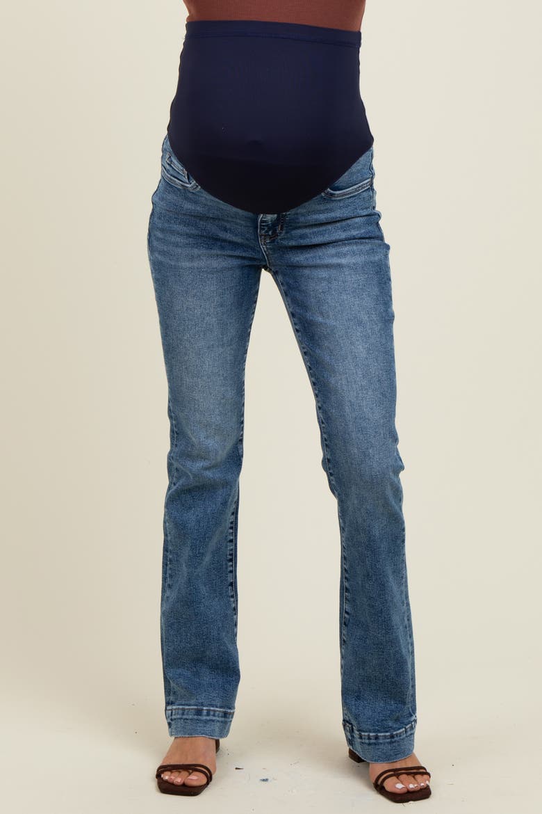 Wide Hem Maternity Bootcut Jeans, Alternate, color, Blue