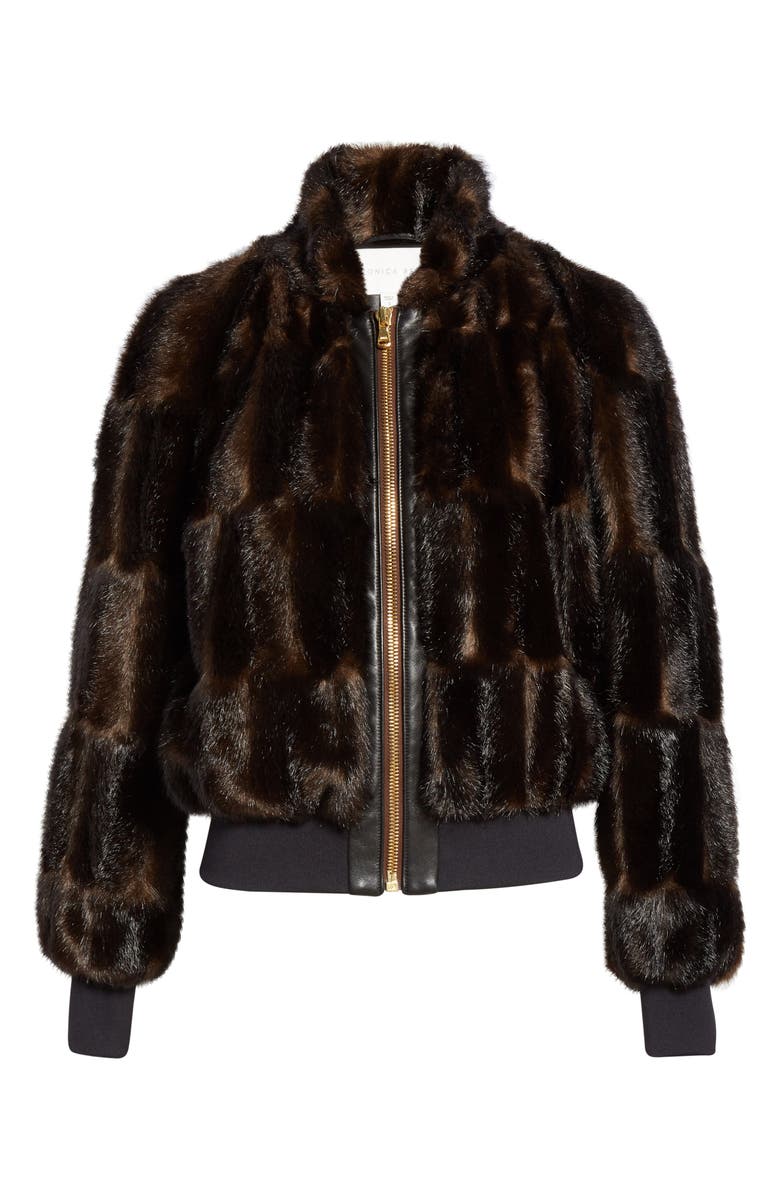 Veronica Beard Bellfire Faux Fur Bomber Jacket, Alternate, color, 