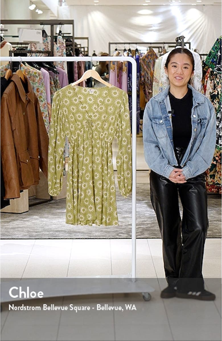 Alaric Open Back Long Sleeve Minidress, sales video thumbnail