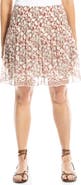 MAX STUDIO Smocked Print Miniskirt