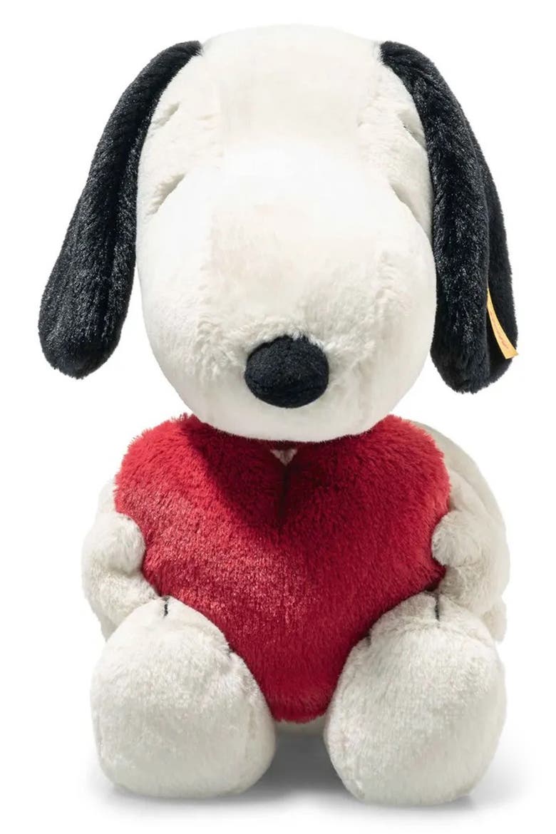 Snoopy Love with Red Heart Plushie, Alternate, color, WHITE