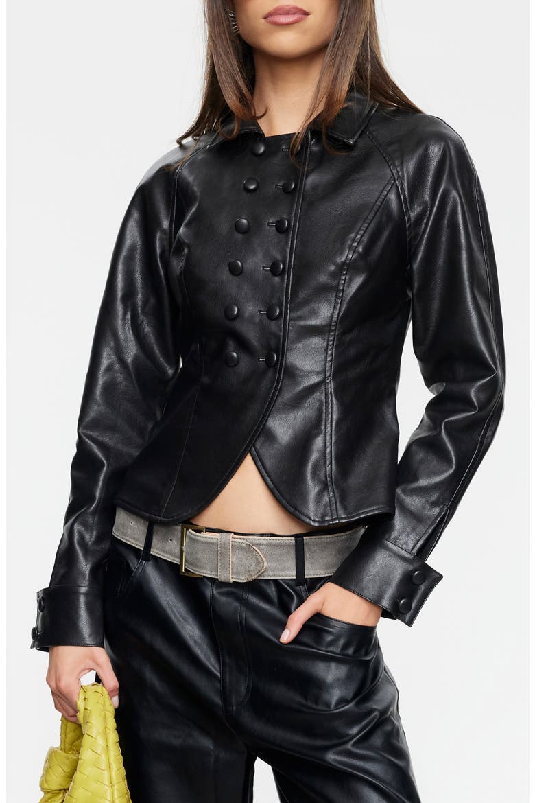 Form Faux Leather Jacket, Main, color, DUSK