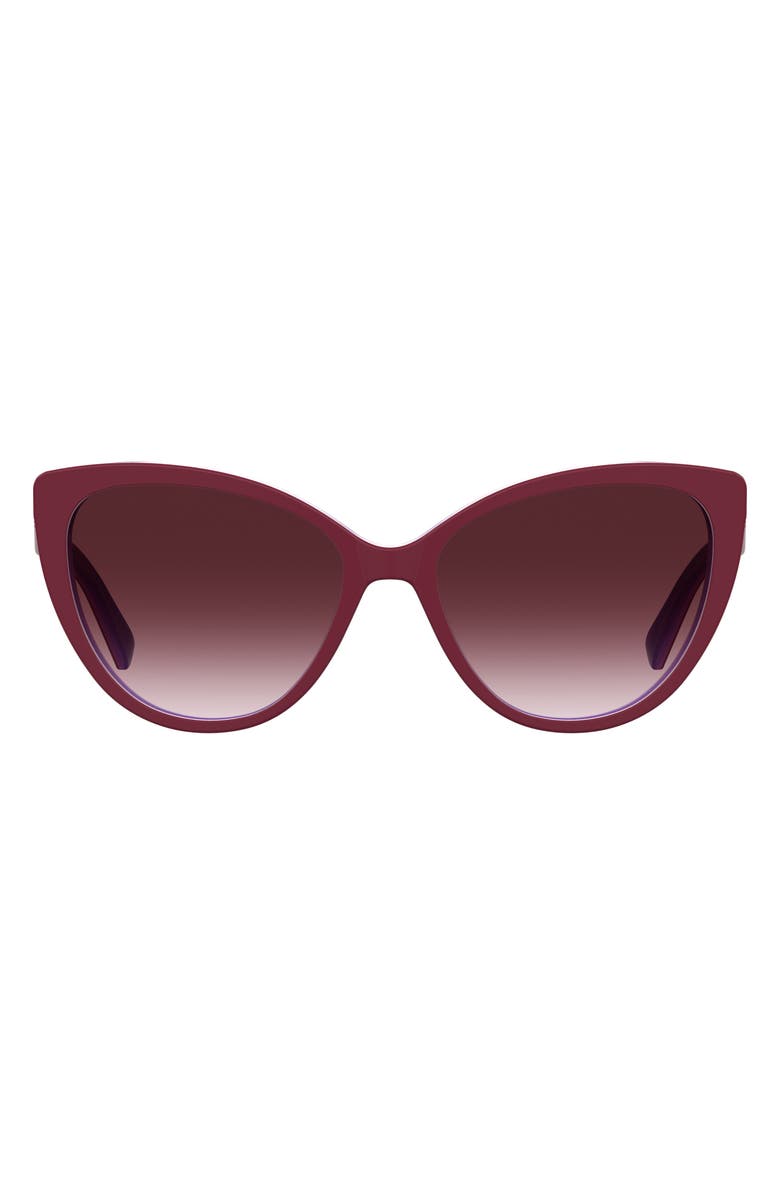 Love Moschino 57mm Gradient Cat Eye Sunglasses, Main, color,
