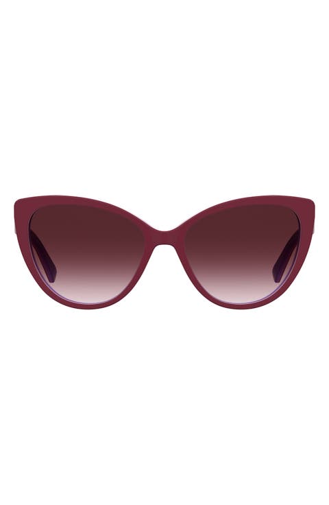 57mm Gradient Cat Eye Sunglasses