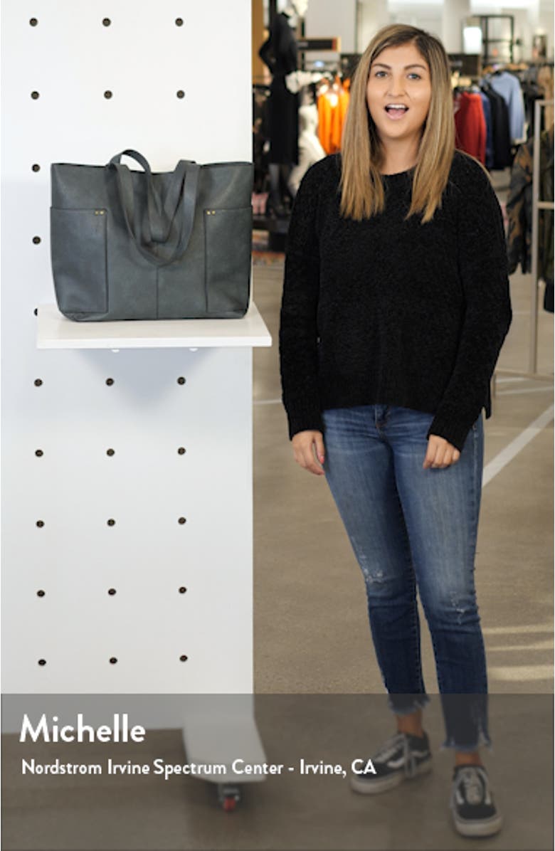 Studded Faux Leather Tote, sales video thumbnail