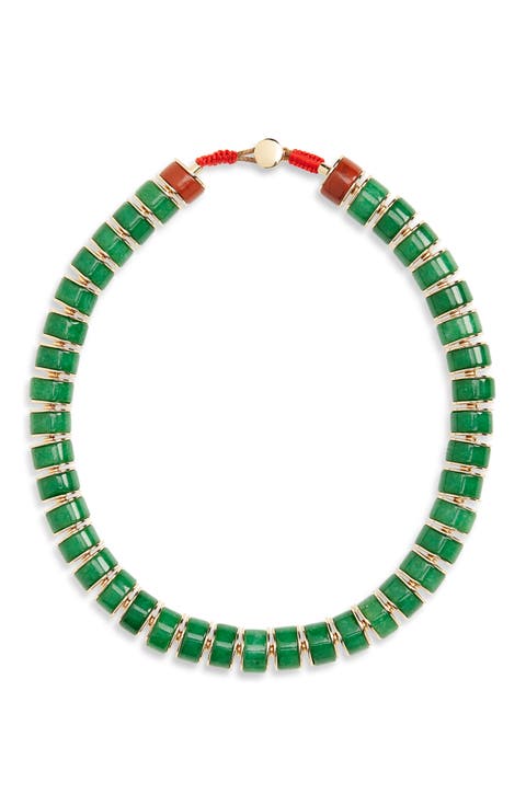 Semiprecious Stone Heishi Beaded Necklace