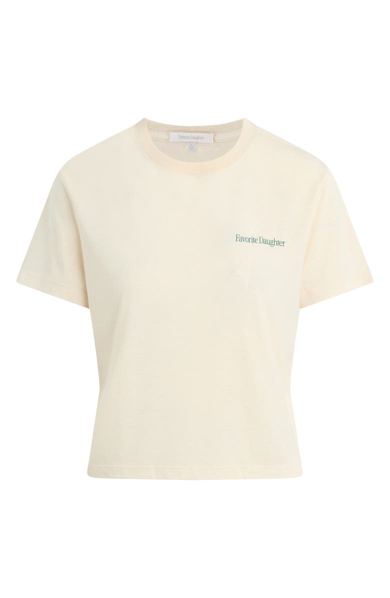 Favorite Daughter Logo Graphic Crop T-Shirt, Main, color, Ivory