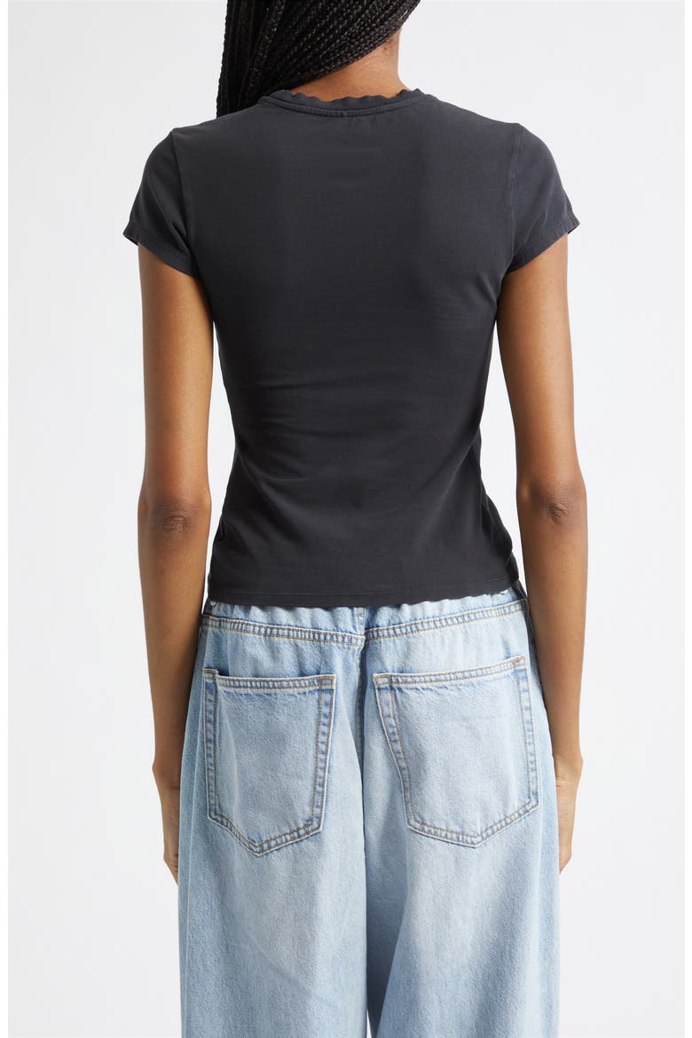 Hotfix Crystals Fitted T-Shirt, Alternate, color, WASHED BLACK