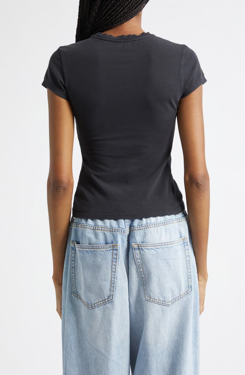 Alexander Wang Hotfix Crystals Fitted T-Shirt, Alternate, color, Washed Black