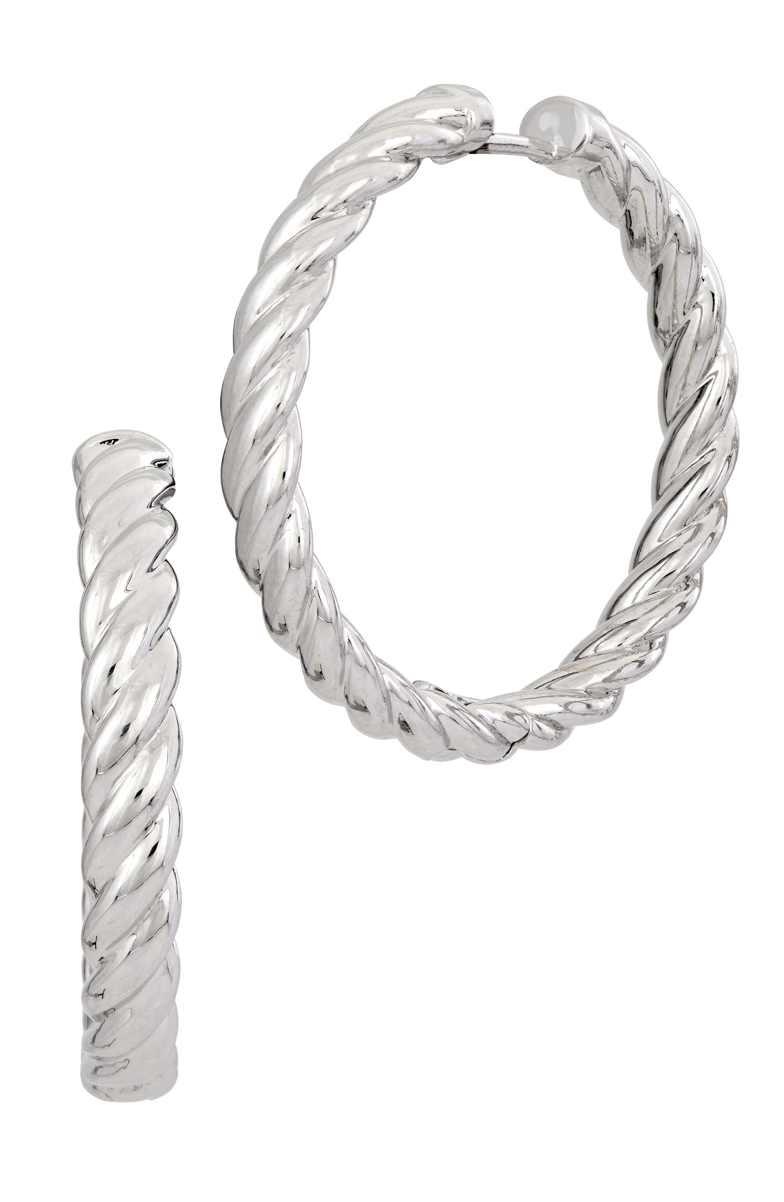 SAVVY CIE JEWELS Italian Like Twist Hoop Earrings