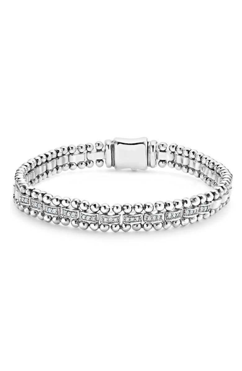 LAGOS Smart Caviar Diamond Apple Watch<sup>®</sup> Band & Diamond Caviar Bracelet Set, Alternate, color, 