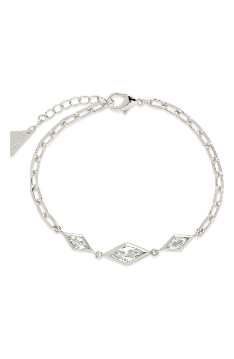 Sterling Forever Lissie Chain Bracelet, Main, color, Silver