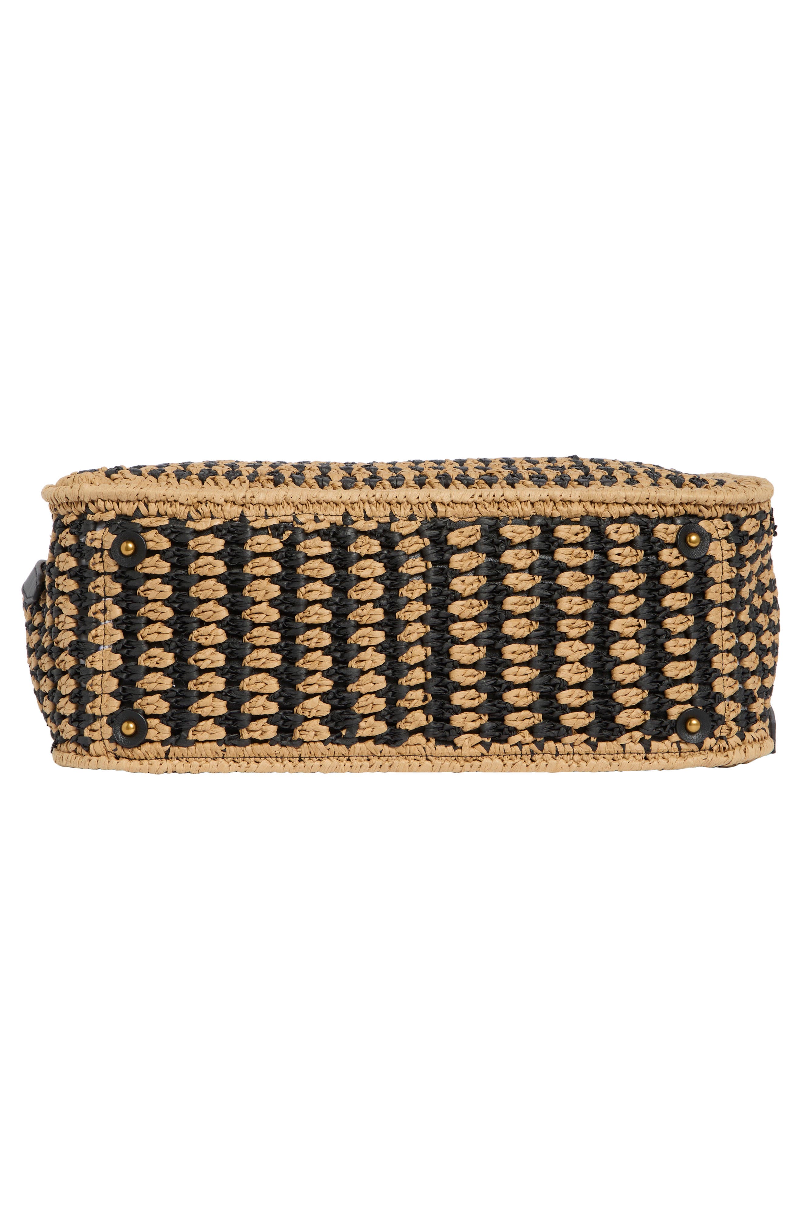 rag & bone Large River Raffia Tote, Alternate, color, Black Mult