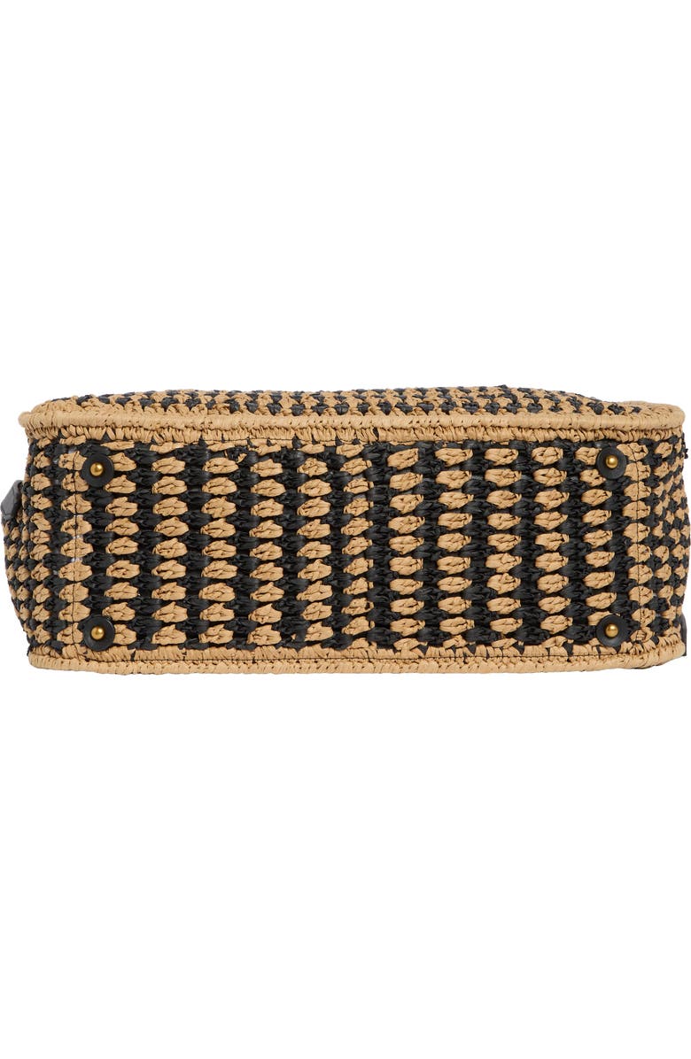 rag & bone Large River Raffia Tote, Alternate, color, Black Mult