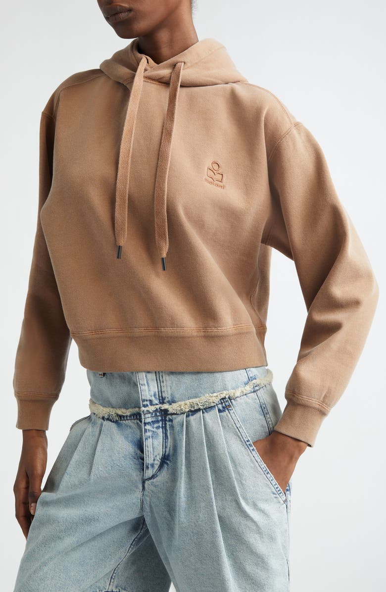 Isabel Marant Étoile Salmy Cotton Blend Hoodie, Alternate, color, Camel