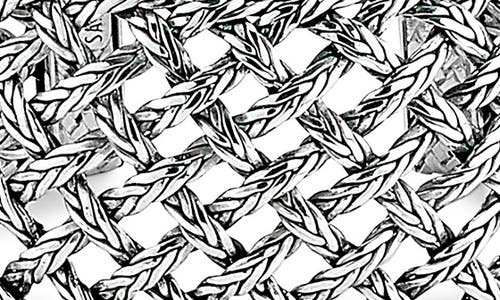 Samuel B. Sterling Silver Woven Cuff Bracelet In Silver