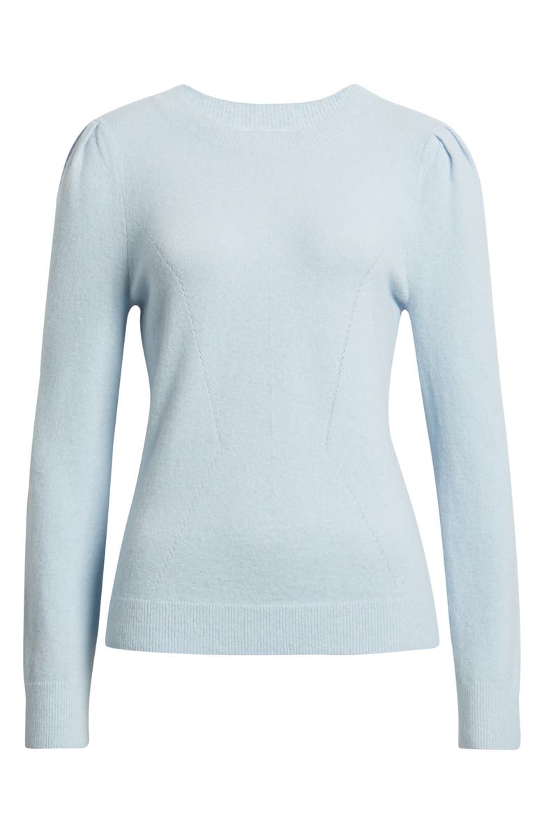 Caslon<sup>®</sup> Pointelle Detail Crewneck Sweater, Alternate, color, Blue Skyway
