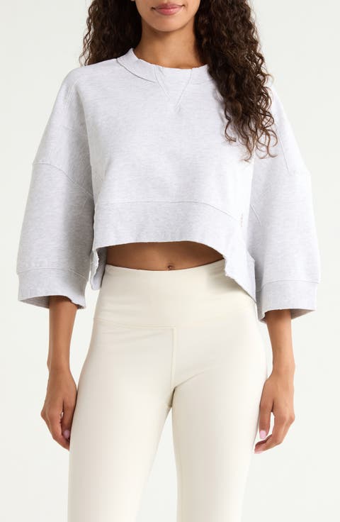 Intercept Cotton Blend Crop Sweatshirt