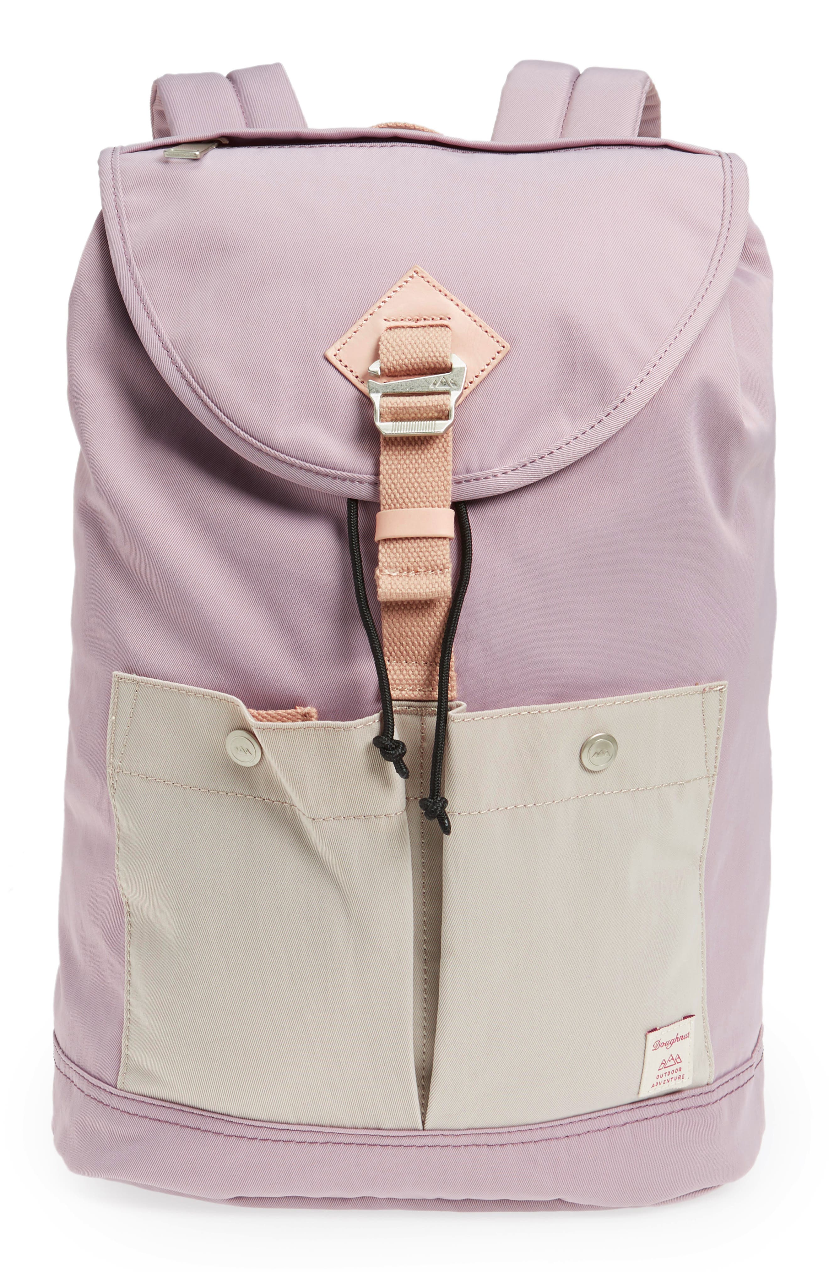Montana Water Repellent Backpack, Main, color, LILAC/ IVORY