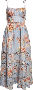 Zimmermann Awaken Picnic Eyelet Embroidered Linen Sundress