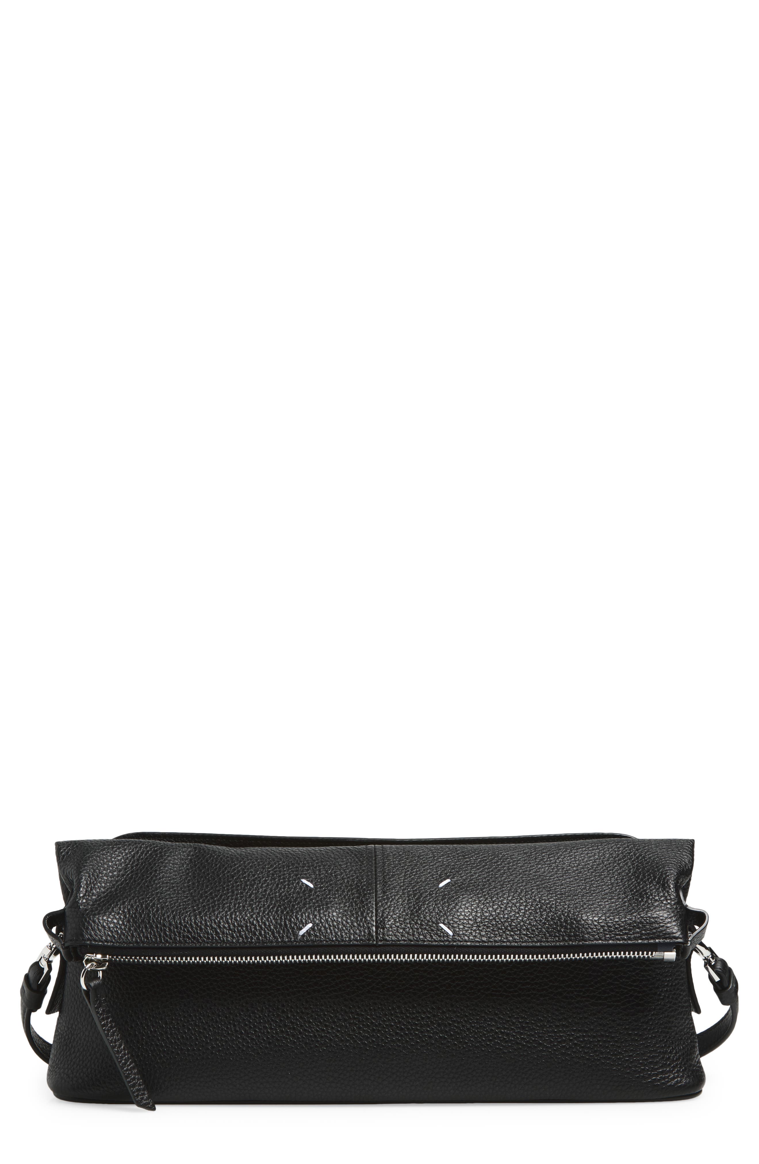 Maison Margiela 5AC Leather Crossbody Bag, Main, color, Black