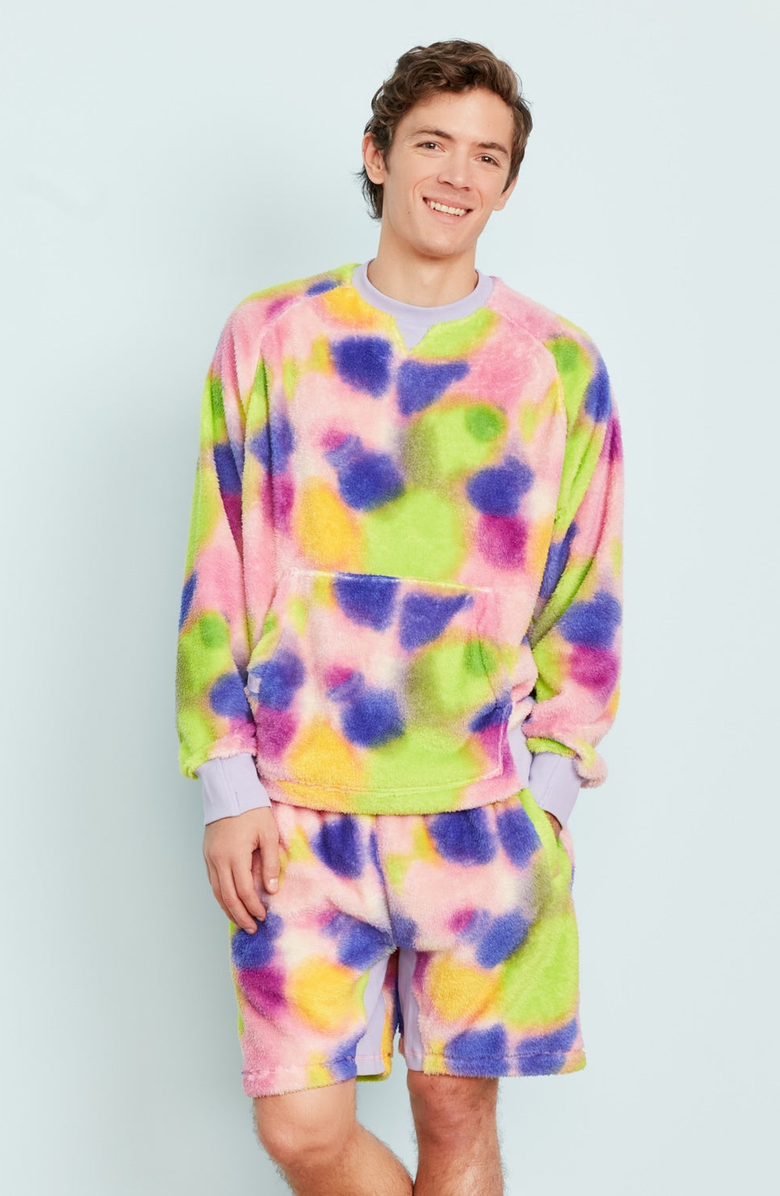 Jambys Floof Crew Crewneck, Alternate, color, Neon Blur