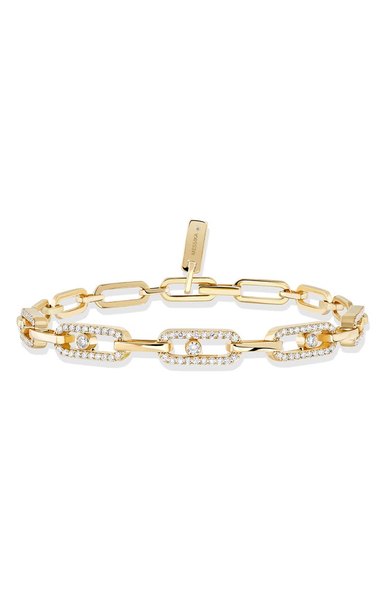 Messika Move Link Multi Diamond Rivière Bracelet, Alternate, color, Yellow Gold
