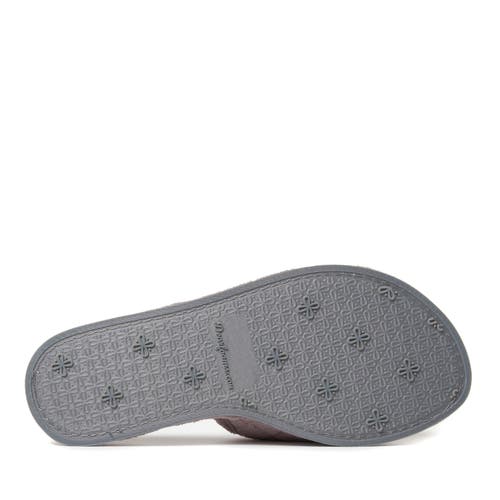 DEARFOAMS DEARFOAMS BEATRICE QUILTED MICROFIBER TERRY SHOWER SLIDE SLIPPER 