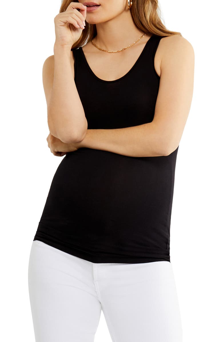 A PEA IN THE POD Scoop Neck Maternity/Postpartum Tank Top, Main, color,