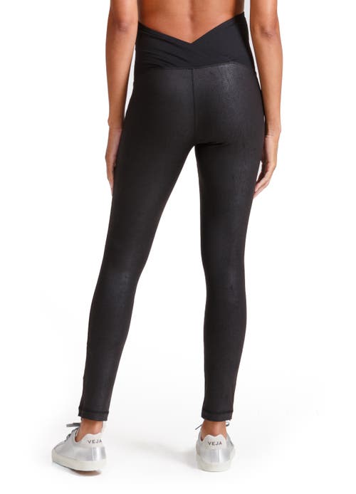 Ingrid & Isabel Faux Leather Maternity Leggings In Black