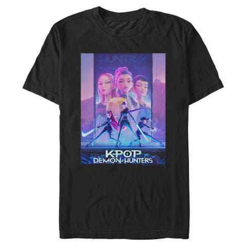 Men's KPop Demon Hunters Trio Poster  Graphic T-Shirt