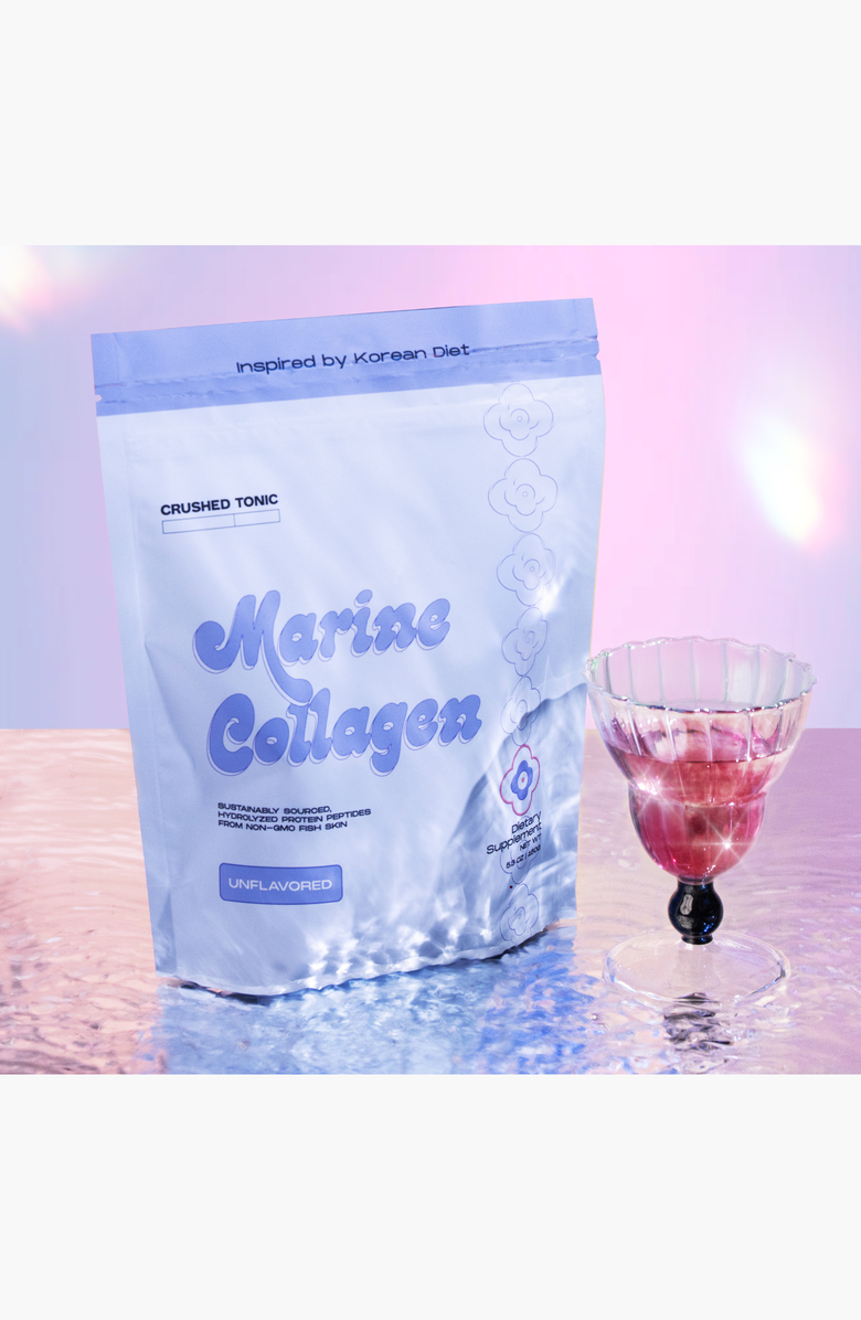 CRUSHED TONIC Pure Unflavored Marine Collagen Supplement, Alternate, color, 1 Pouch (15 Servings)