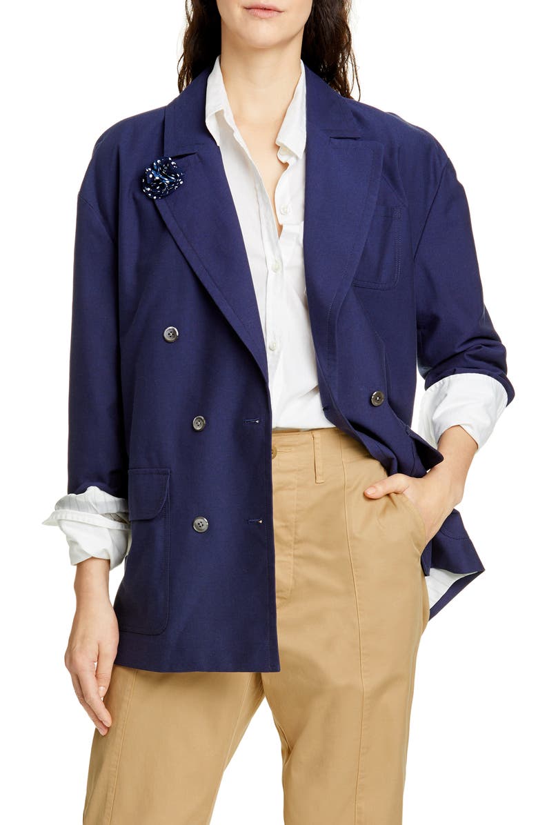 Alex Mill Double Breasted Oxford Blazer, Main, color,