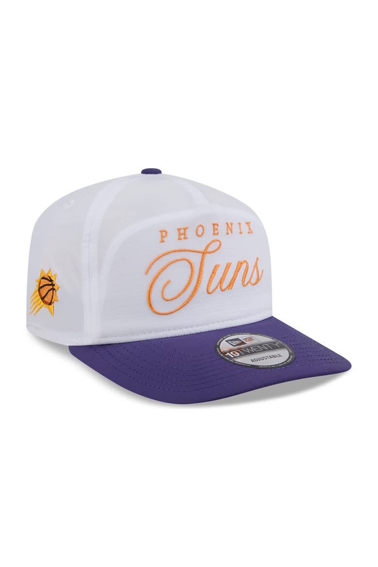 Men's New Era White/Purple Phoenix Suns 2025 NBA Draft On-Stage Nylon 19TWENTY Adjustable Hat, Main, color, White